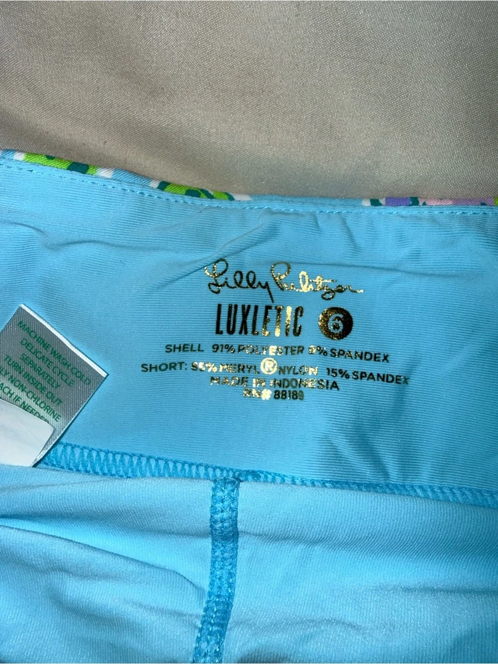Lilly Pulitzer Blue Floral Skirt with Pink & Green Accents